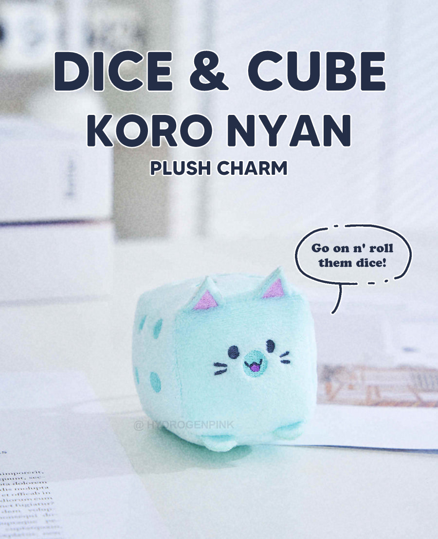 Dice and Cube Koro Nyan plush charm 5 cm