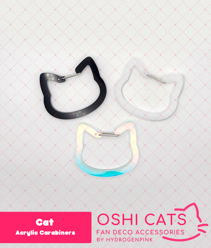 Cat Acrylic Carabiners ( Perfect for K-pop polca, Oshi, Itabags)