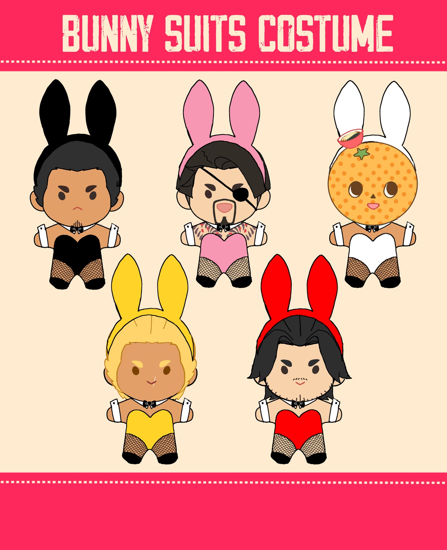 Bunny Suit costumes for 20cm Art doll