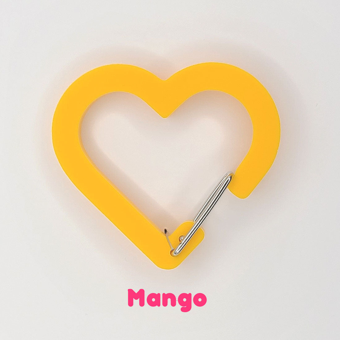 Opaque Heart Acrylic Carabiners ( Perfect for K-pop polca, Oshi, Itabags) -buy 4 get 1 free-