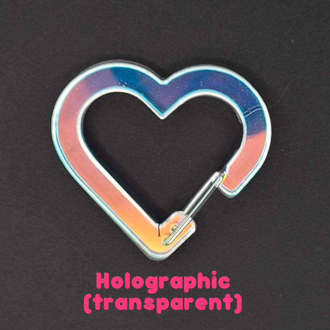 Transparent Heart Acrylic Carabiners ( Perfect for K-pop polca, Oshi, Itabags) -buy 4 get 1 free-