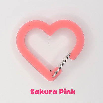 Opaque Heart Acrylic Carabiners ( Perfect for K-pop polca, Oshi, Itabags) -buy 4 get 1 free-