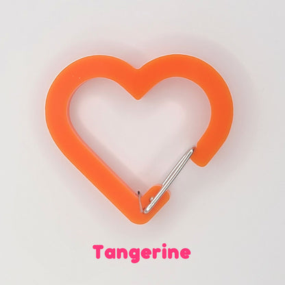 Opaque Heart Acrylic Carabiners ( Perfect for K-pop polca, Oshi, Itabags) -buy 4 get 1 free-