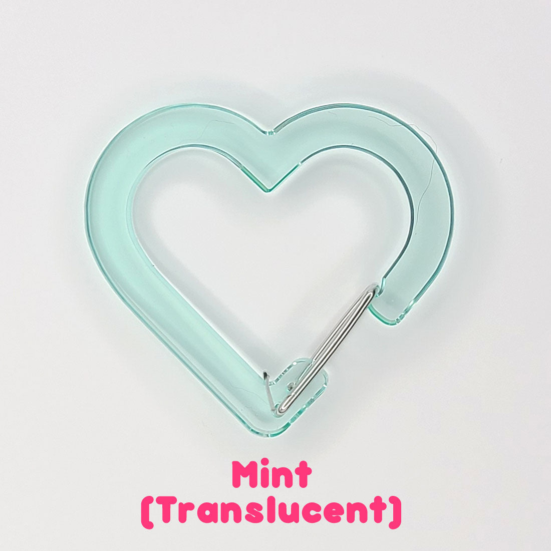 Transparent Heart Acrylic Carabiners ( Perfect for K-pop polca, Oshi, Itabags) -buy 4 get 1 free-