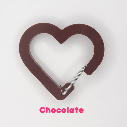 Opaque Heart Acrylic Carabiners ( Perfect for K-pop polca, Oshi, Itabags) -buy 4 get 1 free-