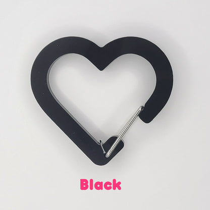 Opaque Heart Acrylic Carabiners ( Perfect for K-pop polca, Oshi, Itabags) -buy 4 get 1 free-