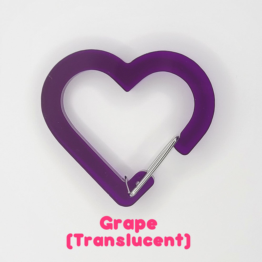 Transparent Heart Acrylic Carabiners ( Perfect for K-pop polca, Oshi, Itabags) -buy 4 get 1 free-