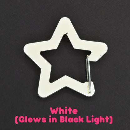 Opaque Star Acrylic Carabiners ( Perfect for K-pop polca, Oshi, Itabags) -buy 4 get 1 free-