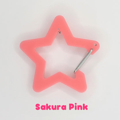 Opaque Star Acrylic Carabiners ( Perfect for K-pop polca, Oshi, Itabags) -buy 4 get 1 free-