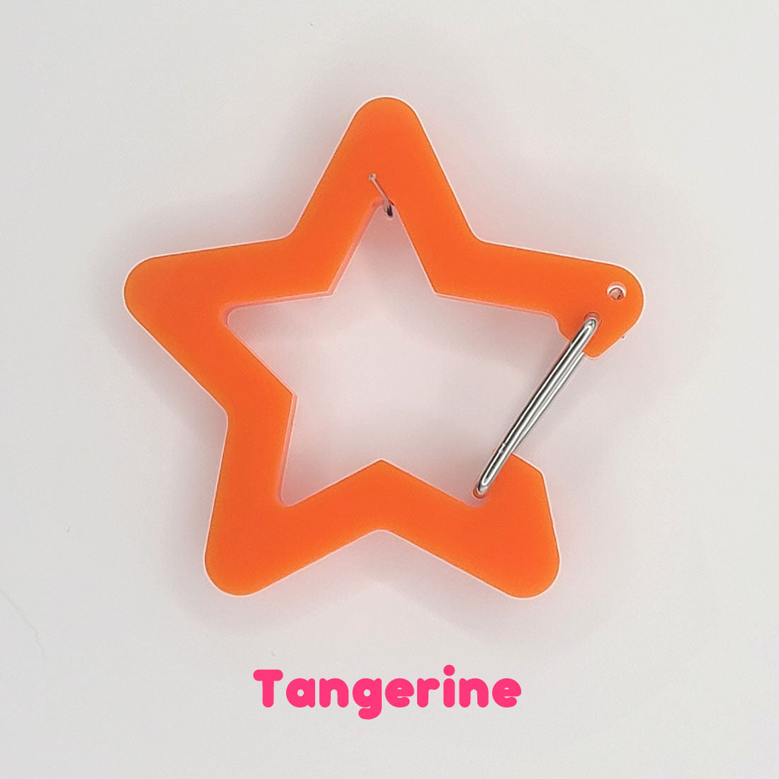 Opaque Star Acrylic Carabiners ( Perfect for K-pop polca, Oshi, Itabags) -buy 4 get 1 free-