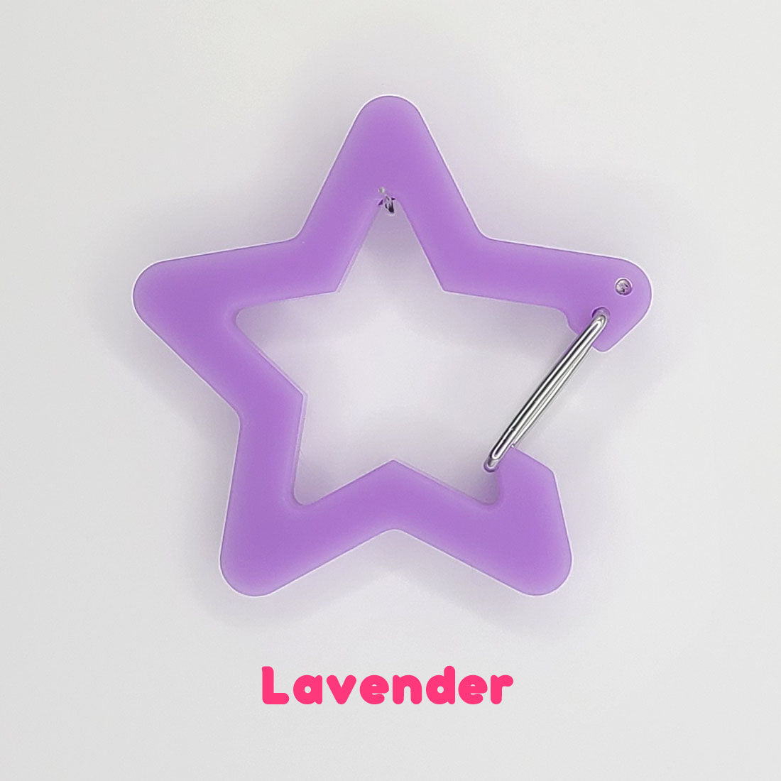 Opaque Star Acrylic Carabiners ( Perfect for K-pop polca, Oshi, Itabags) -buy 4 get 1 free-