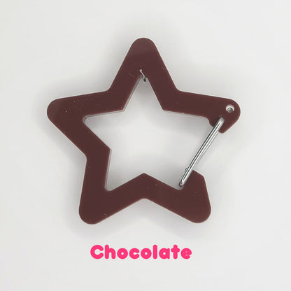 Opaque Star Acrylic Carabiners ( Perfect for K-pop polca, Oshi, Itabags) -buy 4 get 1 free-