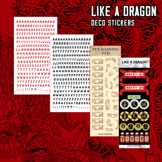 Like A Dragon themed Deco Stickers